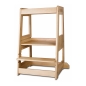 Preview: tiSsi® Geschwister Zwillings Lernturm FELIX mitwachsend Buche massiv natur