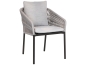 Preview: STERN® Dining Stapelsessel JELLA - anthrazit Stone mit Kissen in 6 Farben