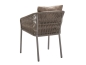 Preview: STERN® Dining Stapelsessel JELLA - warmgrau mit Kissen in 6 Farben