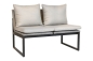 Preview: STERN® Lounge 2-Sitzer Bank TAMMO Aluminium schwarz matt