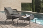 Preview: STERN® Lounge Hocker ODEA Aluminium mit Kissen