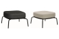 Preview: STERN® Lounge Hocker ODEA Aluminium mit Kissen