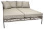 Preview: Aluminium schwarz matt Kordel salt und Kissen cream