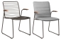Preview: STERN® Stapelstuhl LEVI mit Armlehne, Edelstahl anthrazit