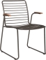 Preview: STERN® Stapelstuhl LEVI mit Armlehne, Edelstahl anthrazit