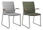 Preview: STERN® Stapelstuhl LEVI mit Armlehne, Edelstahl anthrazit