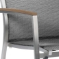 Preview: STERN® Stapelsessel CARDIFF Teak Edelstahl extra hohe Rückenlehne