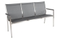 Preview: STERN® Stapelbank CARDIFF Edelstahl Textilen Aluminiumarmlehnen