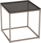 Preview: STERN® Beistelltisch Edelstahl mit TEAK-/Glasplatte 45x45cm