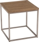 Preview: STERN® Beistelltisch Edelstahl mit TEAK-/Glasplatte 45x45cm