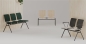 Preview: 2-Sitzer Wartebank AXO mit Holzsitz