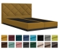 Preview: Boxspringbett PALERMO 140x200 cm mit Holzsockel