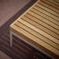 Preview: STERN® Beistelltisch COCO Aluminium Teak 80x80x29cm