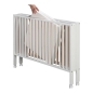 Preview: tiSsi® Faltbares Kinderbett JORI Buche Weiß - Reisebett aus Massivholz