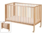 Preview: tiSsi® Faltbares Kinderbett JORI Buche Natur - Reisebett aus Massivholz