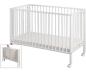 Preview: tiSsi® Faltbares Kinderbett JORI Buche Weiß - Reisebett aus Massivholz