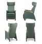 Preview: Funktionssessel KYARA RELAX BRM RD mit Liegefunktion auf Rollen