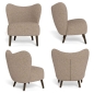 Preview: Sessel ENNA mit Stoff Java mocca