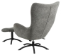 Preview: Drehsessel PORTOBELLO mit Hocker & Liegefunktion Stoff Skyland