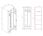 Preview: Mehrzweckschrank Spind 2-türig 180x60x50cm, grau VE10
