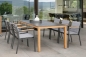 Preview: STERN® Stapelsessel PEPE Aluminium anthrazit mit Teakarmlehnen