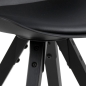 Preview: Kunstleder Stuhl POLLINA schwarz, VE4