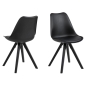 Preview: Kunstleder Stuhl POLLINA schwarz, VE4