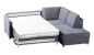 Preview: ROVALLO® Eck-Schlafsofa NOBILIS mit Spitzecke und Anbauelement