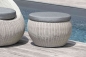 Preview: STERN® Hocker ANNY mit Glasplatte und Kissen Ø 54 cm