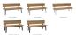 Preview: STERN® Bank SAM Aluminium mit Teak Sitz- und Rückenfläche