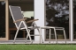 Preview: STERN® Hocker CARDIFF Edelstahl Textilen silbergrau