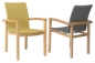 Preview: STERN® Dining Sessel LEAH Teak mit Kordel oder Textilen