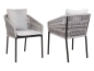 Preview: STERN® Dining Stapelsessel JELLA - anthrazit Stone mit Kissen in 6 Farben