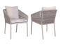 Preview: STERN® Dining Stapelsessel JELLA - greige mit Kissen in 6 Farben
