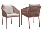 Preview: STERN® Dining Stapelsessel JELLA - Terra mit Kissen in 6 Farben