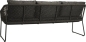 Preview: STERN® Kufenbank 3-Sitzer ODEA in Kordel-Optik mit Kissen