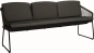 Preview: STERN® Kufenbank 3-Sitzer ODEA in Kordel-Optik mit Kissen