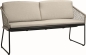 Preview: STERN® Kufenbank 2-Sitzer ODEA in Kordel-Optik mit Kissen