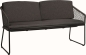 Preview: STERN® Kufenbank 2-Sitzer ODEA in Kordel-Optik mit Kissen