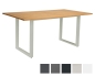 Preview: STERN® Kufentisch Aluminium mit Teak Tischplatte 180x100cm