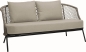 Preview: STERN® Lounge Sofa 2-Sitzer ODEA in Kordel-Optik mit Kissen