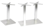 Preview: STERN® Tischgestell MAILAND 2 Aluminium in Edelstahloptik