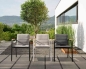 Preview: STERN® Stapelsessel PEPE Aluminium anthrazit mit Teakarmlehnen