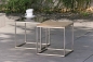 Preview: STERN® Beistelltisch Edelstahl mit TEAK-/Glasplatte 45x45cm