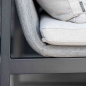 Preview: STERN® Lounge 2-Sitzer Bank TAMMO Aluminium schwarz matt