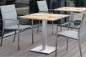 Preview: STERN® Tischgestell MAILAND 2 Aluminium in Edelstahloptik