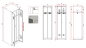 Preview: Garderobenschrank mit 2 Abteilen 180x50x50cm grau, VE10