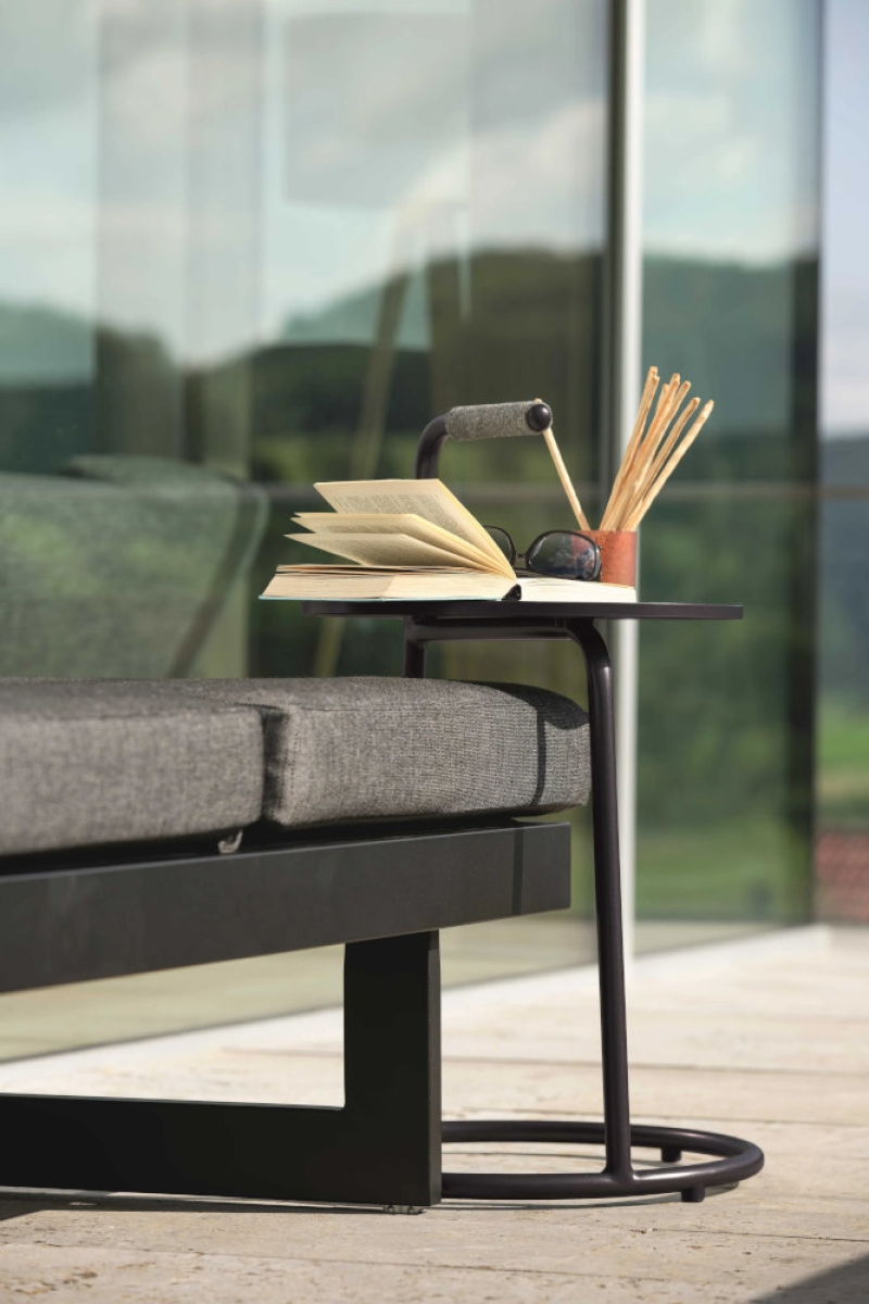 STERN® Beistelltisch EDI Aluminium mit Einlage Textilen