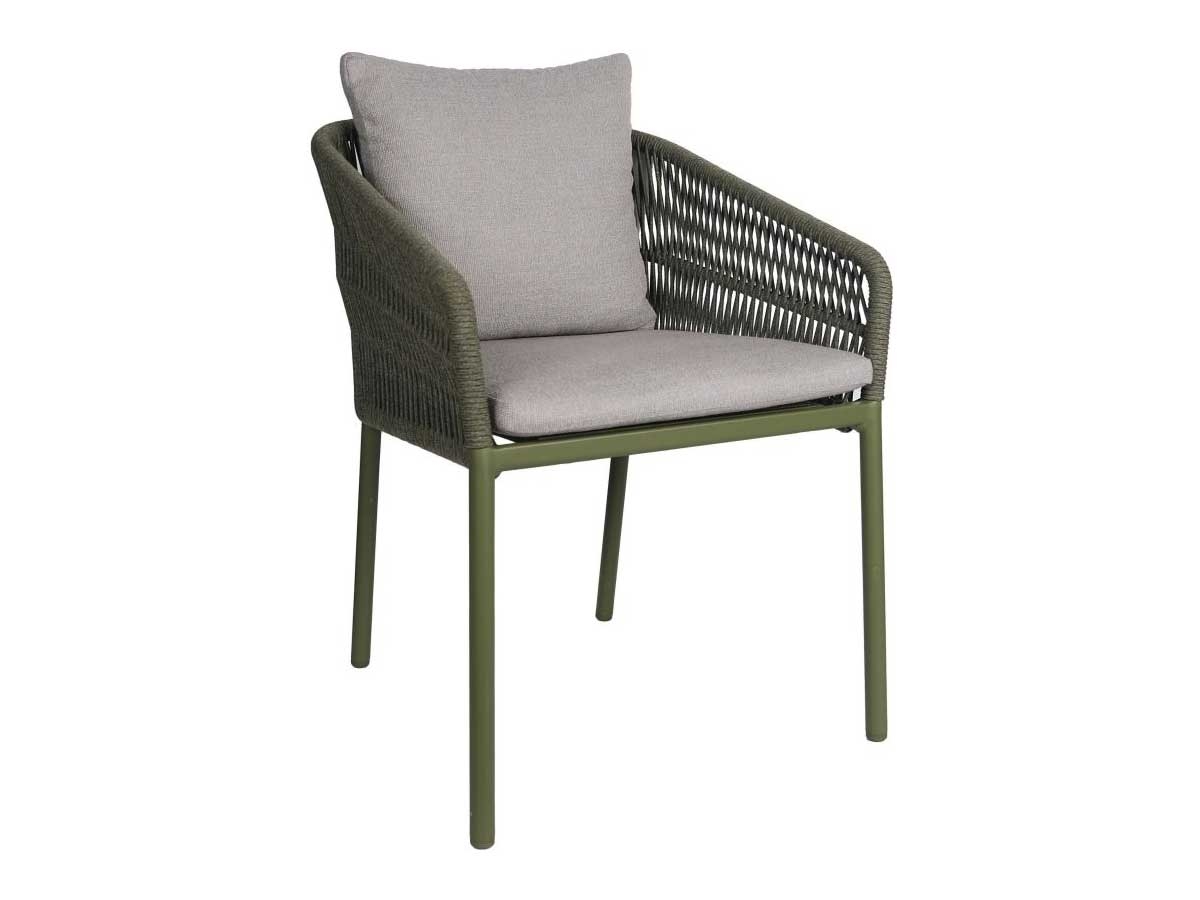Preview: STERN® Dining Stapelsessel JELLA - oliv mit Kissen in 6 Farben