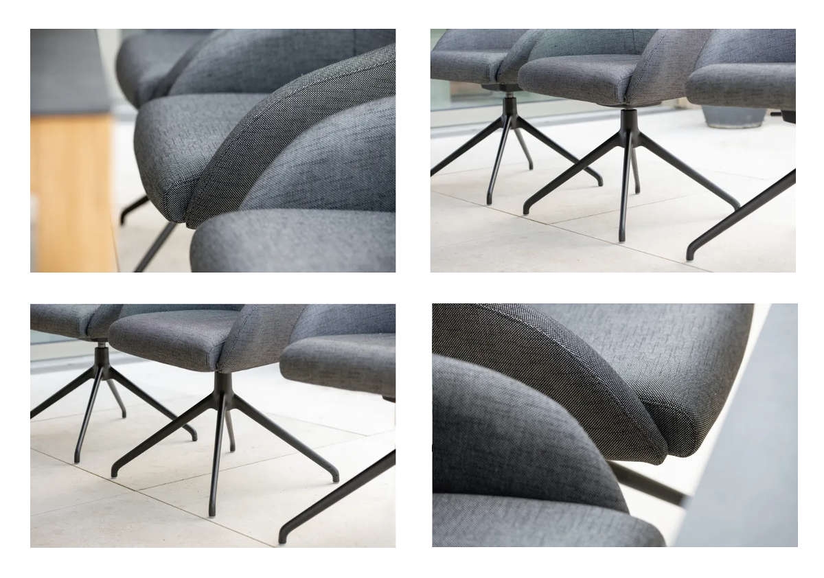 Preview: STERN® Drehsessel TURN Aluminium schwarz